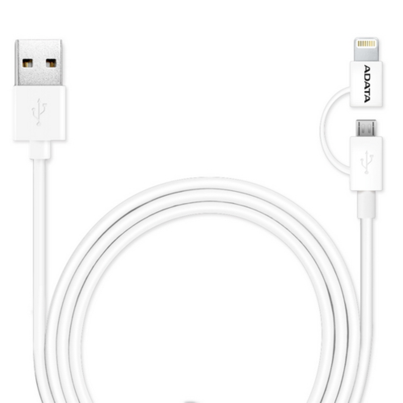 Кабель универсальный A-DATA Lightning/microUSB для зарядки и синхронизации Apple/Android (сертиф. Ap