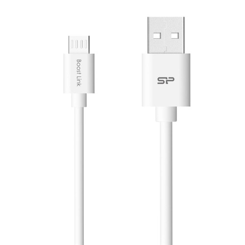 Кабель Silicon Power microUSB-USB для зарядки и синхронизации 1м, пластик, White