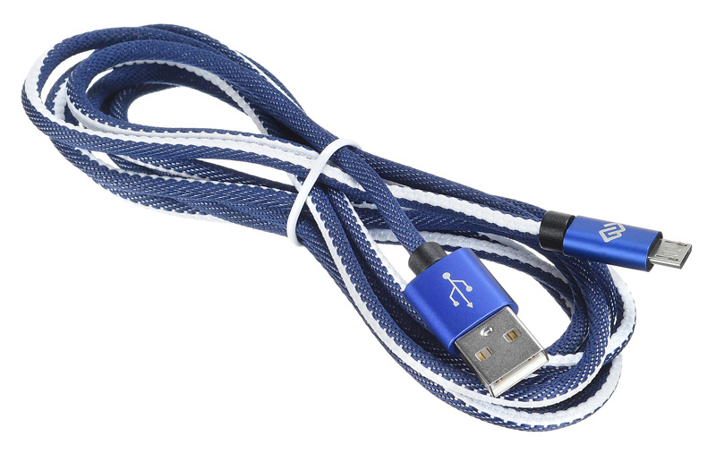 Кабель Digma USB A (m) micro USB B (m) 2м синий