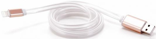 Кабель Gmini GM-MEL300FLATW, USB-Lightning светящийся, 1м, белый