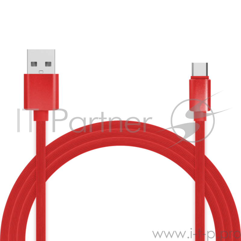 Кабель для зарядки и передачи данных Jet.A JA-DC34 2м красный (TPE, USB2.0/USB Type C, QC 3.0, 2A)