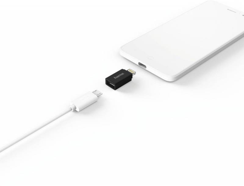 Адаптер Hama H-178400 micro USB (f)-Lightning черный (00178400)