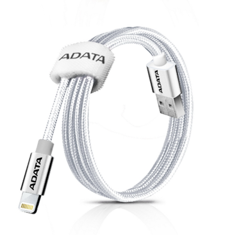 Кабель A-DATA Lightning-USB для зарядки и синхронизации iPhone, iPad, iPod (сертиф. Apple) 1м, метал