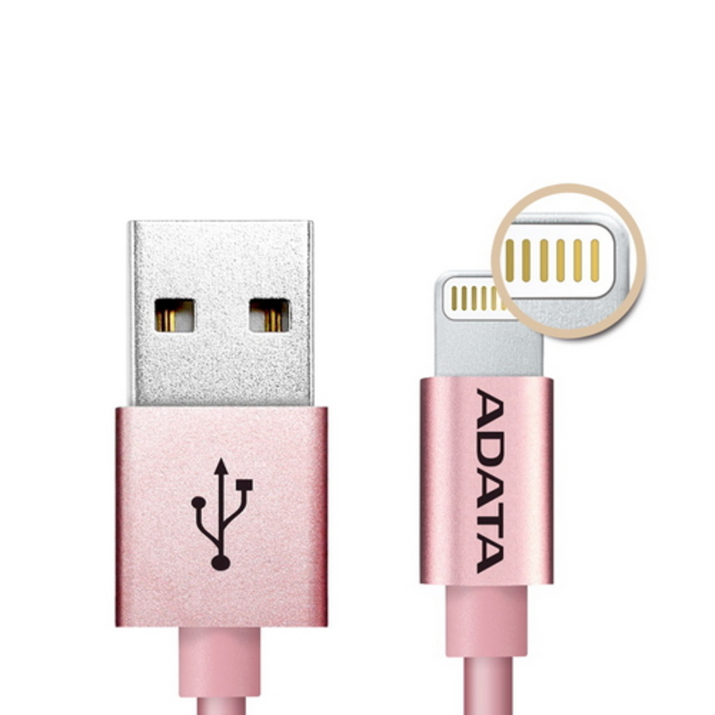 Кабель A-DATA Lightning-USB для зарядки и синхронизации iPhone, iPad, iPod (сертиф. Apple) 1м, метал