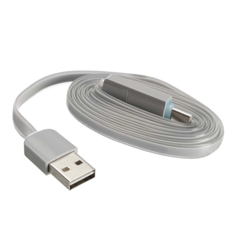 USB кабель ACD-Multi USB-C / MicroUSB ~ USB-A 2в1, TPE, 1м, серый (ACD-U914-CMA)