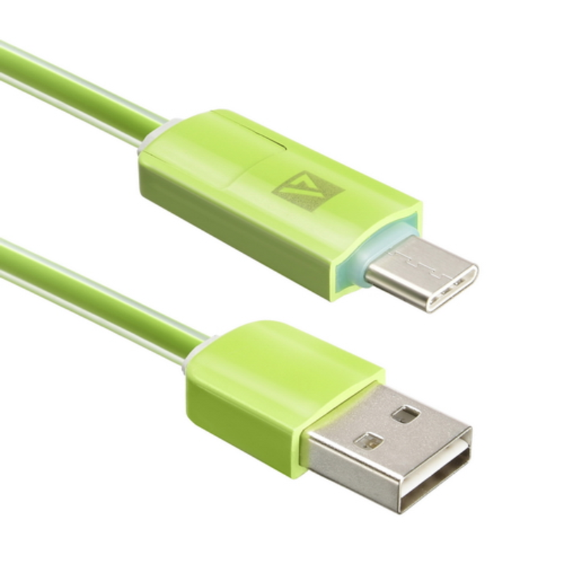USB кабель ACD-Multi USB-C / MicroUSB ~ USB-A 2в1, TPE, 1м, зеленый (ACD-U914-CMG)