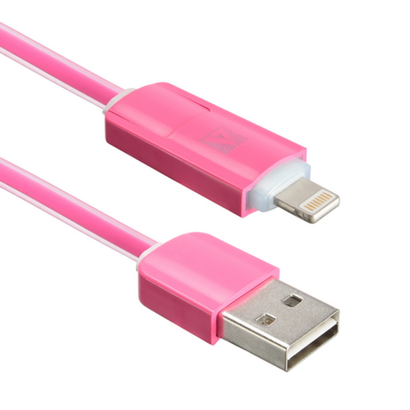 USB кабель ACD-Multi Lightning / MicroUSB ~ USB-A 2в1, TPE, 1м, маджента (ACD-U914-PMM)