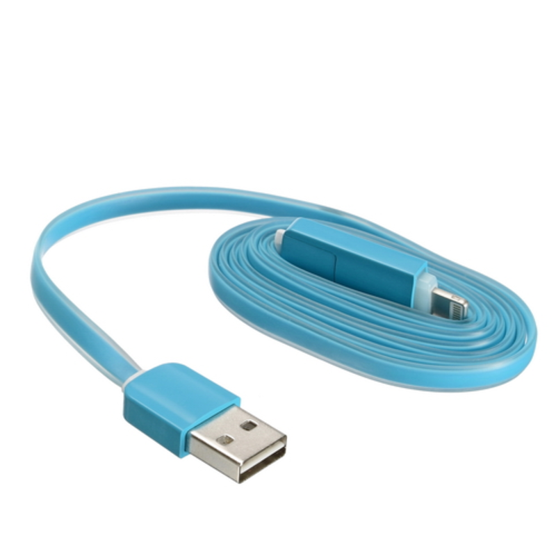 USB кабель ACD-Multi Lightning / MicroUSB ~ USB-A 2в1, TPE, 1м, голубой (ACD-U914-PML)