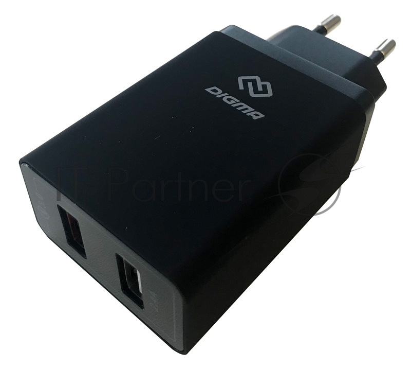 Сетевое зар./устр. Digma DGWC-2U-QC3.0-BK 5.4A универсальное черный