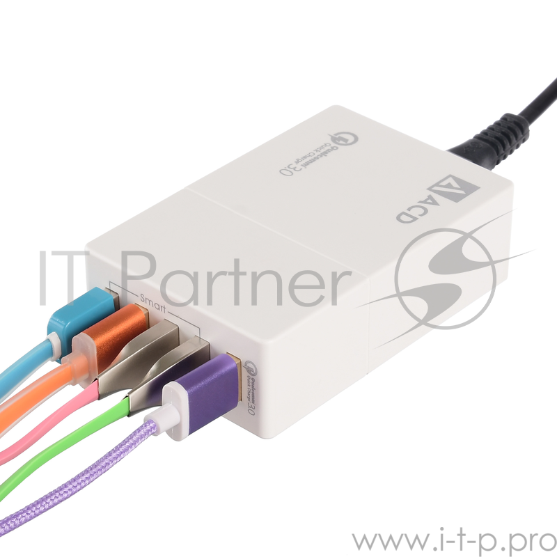 Зарядное устройство СЗУ (ACD-Q525-X3W) 52Вт, 5xUSB 1QC+4Smart, 3.6~12В, 3А RTL {72}