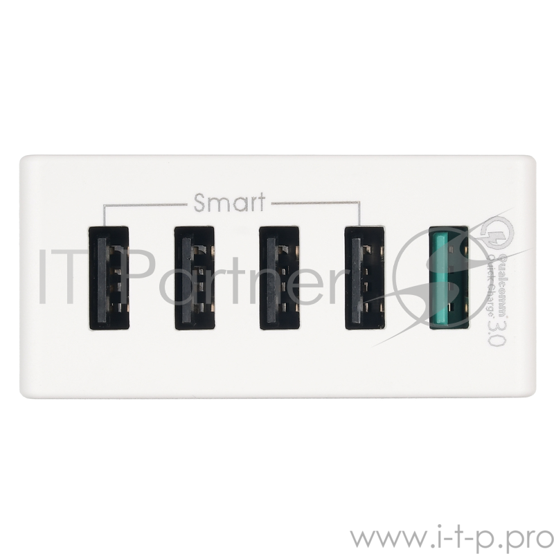 Зарядное устройство СЗУ (ACD-Q525-X3W) 52Вт, 5xUSB 1QC+4Smart, 3.6~12В, 3А RTL {72}