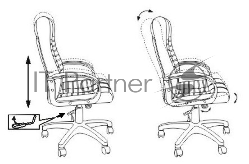 Кресло руководителя Бюрократ KB-10/BLACK черный искусственная кожа