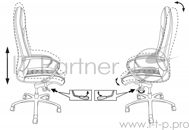 Кресло руководителя Бюрократ _AURA/BROWN коричневый кожа крестовина алюминий