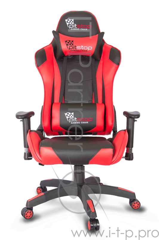 Кресло руководителя COLLEGE XH-8062 Черный/красный,120 кг,пластиковая крестовина,твердые подлокотник