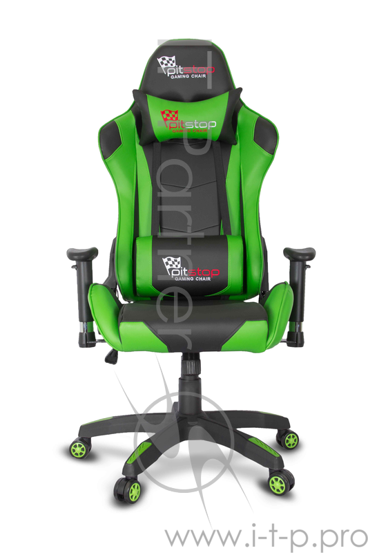 Кресло руководителя COLLEGE XH-8062 Черный/зеленый,120 кг,пластиковая крестовина,твердые подлокотник