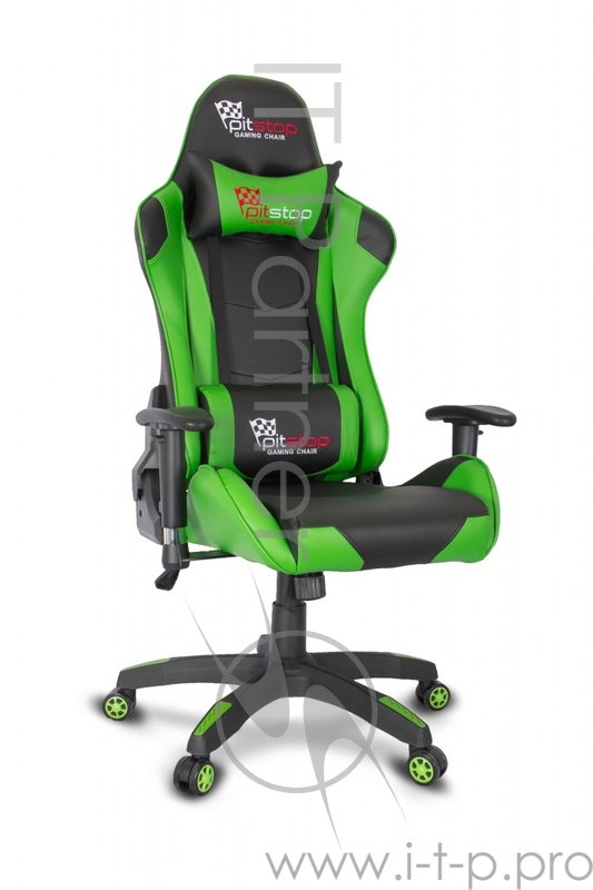 Кресло руководителя COLLEGE XH-8062 Черный/зеленый,120 кг,пластиковая крестовина,твердые подлокотник