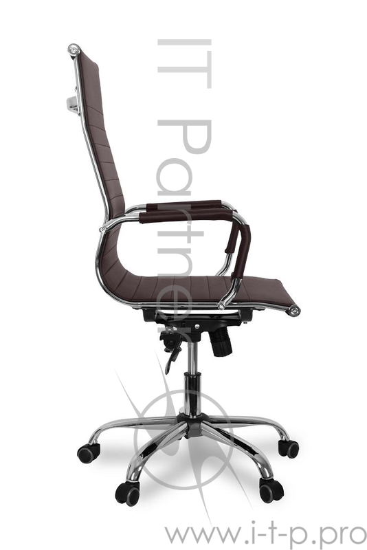 Кресло руководителя COLLEGE XH-632ALX Коричневый экокожа крестовина/подлокотники-хром. металл, до 1