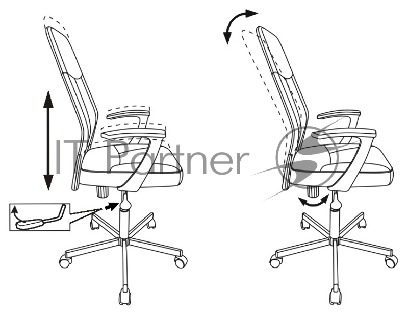 Кресло Бюрократ CH-605/BLACK черный искусственная кожа крестовина металл
