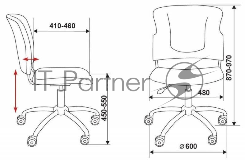 Кресло Бюрократ CH-322SXN/BLACK спинка динамичная поддержка черный 26-28 крестовина хром