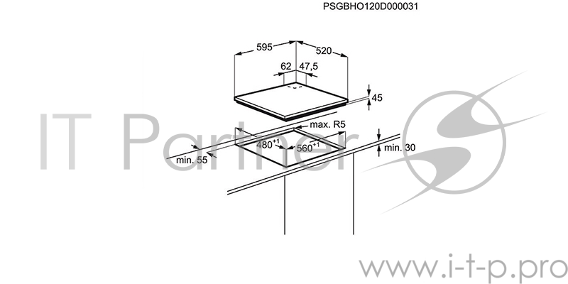 Варочная поверхность газовая Electrolux EGT 96647LW белый