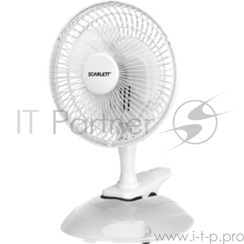 Вентилятор настольный Scarlett SC-DF111S01, мощность 25Вт, 2 скорости, белый