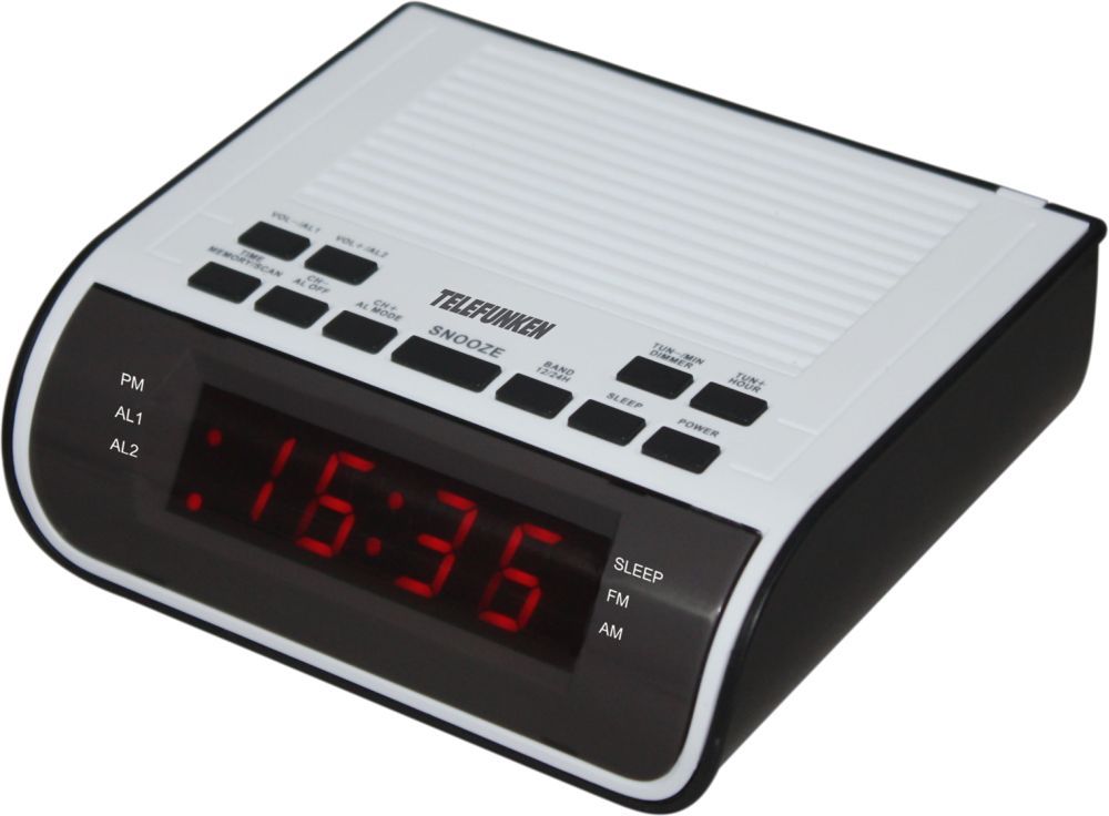 Радиоприемник настольный Telefunken TF-1591 черный/белый