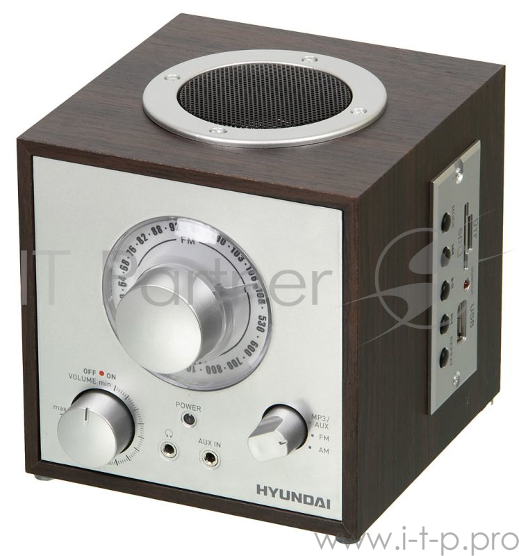 Радиоприемник настольный Hyundai H-SRS200 вишня USB SD/MMC