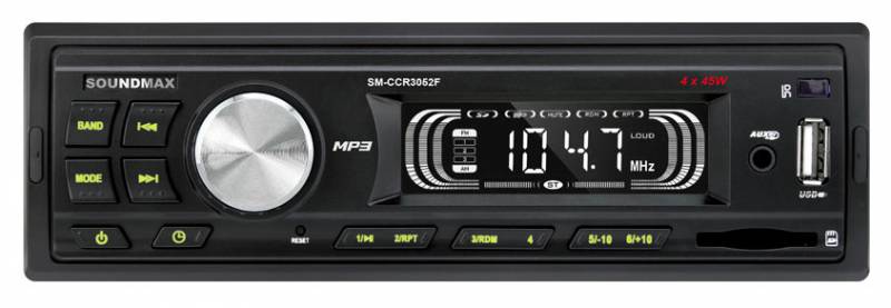 Автомагнитола Soundmax SM-CCR3052F 1DIN 4x45Вт