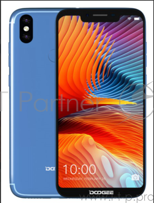 Смартфон Doogee Doogee BL5500lite Blue, 6.19'' 19:9 1500х720, 1.5GHz, 4 Core, 2GB RAM, 16GB, up to 64GB flash, 13Mpix+8Mpix/5Mpix, 2 Sim, 2G, 3G, LTE, BT, Wi-Fi, GPS, Micro-USB, 5500mAh, Android 8.1, 180g, 160.8x76.9x10.5