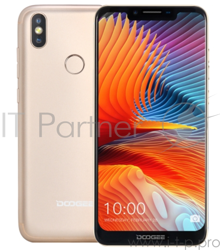 Смартфон Doogee Doogee BL5500lite Gold, 6.19'' 19:9 1500х720, 1.5GHz, 4 Core, 2GB RAM, 16GB, up to 64GB flash, 13Mpix+8Mpix/5Mpix, 2 Sim, 2G, 3G, LTE, BT, Wi-Fi, GPS, Micro-USB, 5500mAh, Android 8.1, 180g, 160.8x76.9x10.5