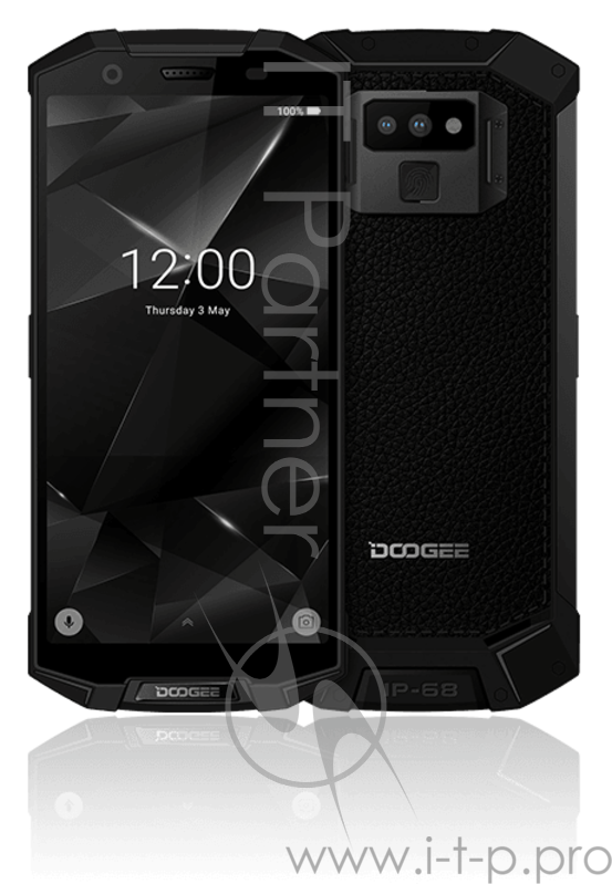 Смартфон Doogee Doogee S70 Mineral Black, 5.99'' 18:9 2160x1080, 2.5GHz, 8 Core, 4GB RAM, 64GB, up to 128GB flash, 12Mpix+5Mpix/16Mpix, 2 Sim, 2G, 3G, LTE, BT, Wi-Fi, NFC, GPS, Glonass, Micro-USB, 5500mAh, Android 8.1, 278.3g, 171.8x80.8x13.6, NFC,