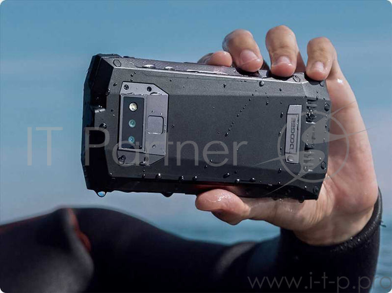 Смартфон Doogee Doogee S80 Mineral Black, 5.99'' 18:9 2160x1080, 2.5GHz, 8 Core, 6GB RAM, 64GB, up to 128GB flash, 12Mpix+5Mpix/16Mpix, 2 Sim, 2G, 3G, LTE, BT, Wi-Fi, NFC, GPS, Micro-USB, 10080mAh, Android 8.1, 398g, 172x82.5x21.2