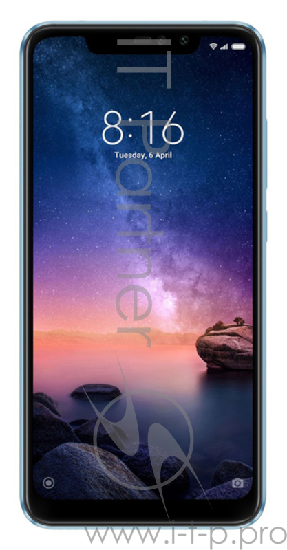 Смартфон Xiaomi Redmi Note 6 Pro Rose Gold (M1806E7TG), 6.26'' 19:9 2280x1080, 1.8GHz, 8 Core, 4GB RAM, 64GB, up to 256GB flash, 12Mpix+5Mpix/20Mpix+2Mpix, 2 Sim, 2G, 3G, LTE, BT v5.0, Wi-Fi, GPS/AGPS/GLONASS/BDS/Galileo, Micro-USB, 4000mAh, 157.9x7