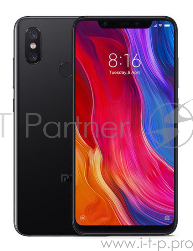 Смартфон Xiaomi Mi 8 128Gb 6Gb черный моноблок 3G 4G 2Sim 6.21
