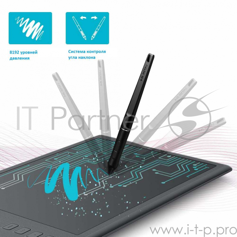 Планшет для рисования Huion Inspiroy Q11K USB черный