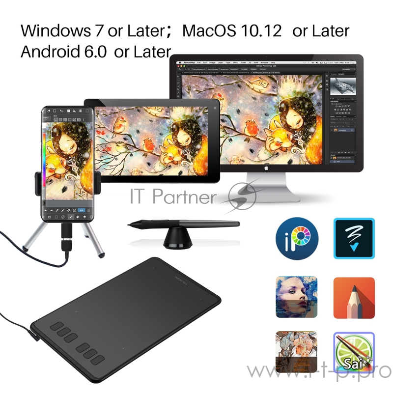 Графический планшет Huion INSPIROY H640P