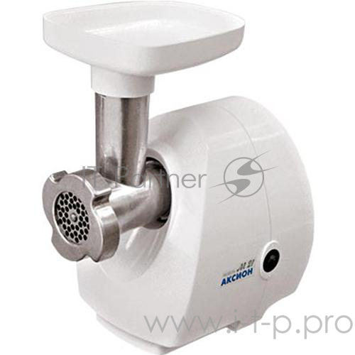 Мясорубка АКСИОН М21.02 БелыйМакс. мощность 1000 Вт. Защита двигателя от перегрузки. Максимальная производительность – 80 кг/час. Приставка-соковыжималка АМ11.04. Приставка-овощерезка АМ11.03 (3 барабана). Приставка для набивки колбас (2шт.). Прис