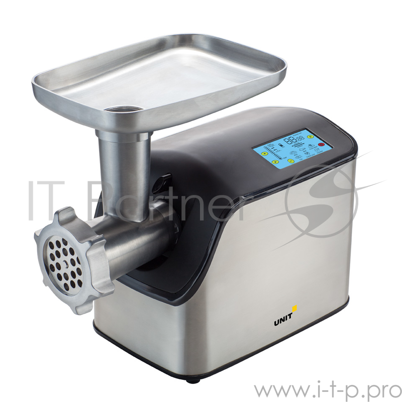 Мясорубка Электрическая UNIT UGR-459, Цвет - Черный, 1500Вт, Электронное управление, Сенсорная панель, 6 скоростей
