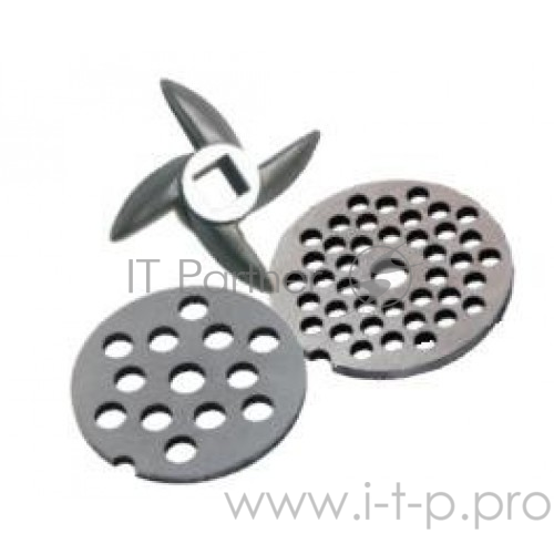 Мясорубка Аксион две решётки и нож в упаковке (решетка мелкая и крупная)