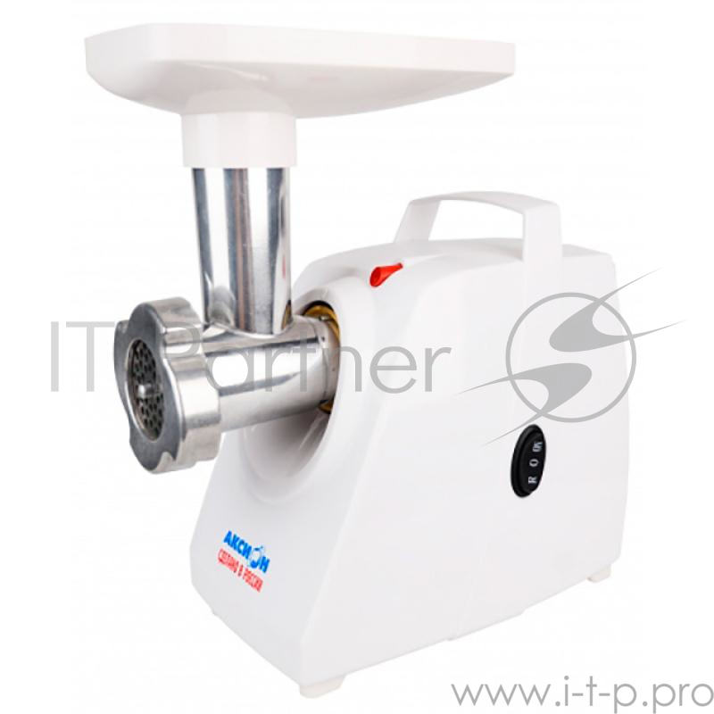 Мясорубка Аксион М 33.01, 1500 Вт, произ. 100 кг/час, решетки: 5 мм, 7 мм, овал. отвер., нож, откл. от прегрева, шнур 1,5м, ручка для переноски