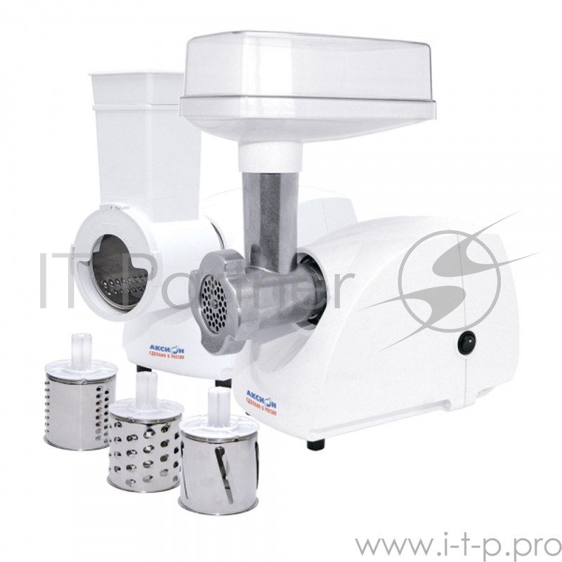 Мясорубка Аксион М 12.03, 600 Вт, произ. 30 кг/час, 3 шинковки-овощерезки