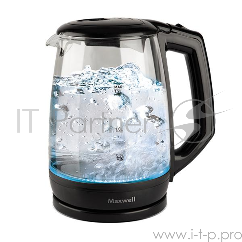 Чайник MAXWELL MW-1076(TR) мощ-ь 1850-2200Вт макс. 1.7л корпус из высококач.термост. Стекла