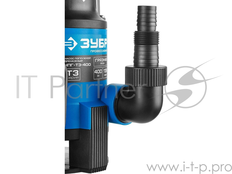 Насос ЗУБР НПГ-Т3-400 профессионал т3 погружной дренажный для грязной воды d частиц до 35мм 400Вт