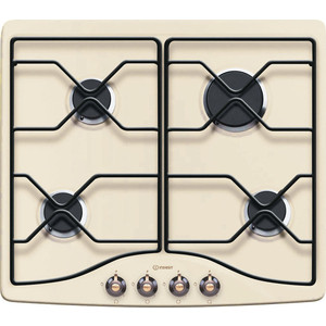 Встраиваемая газовая панель INDESIT PN 642 /I (OW) / 4x59x52 см, Газ на металле 60 см 4 конфорки автоподжиг цвет: бежевый