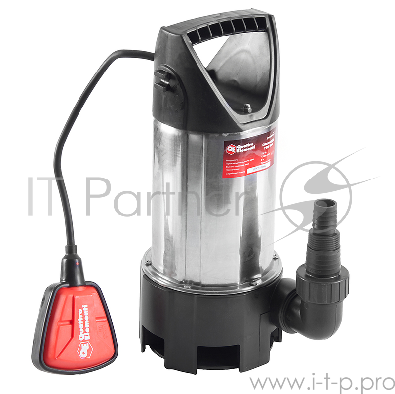 Насос дренажный QUATTRO ELEMENTI DRENAGGIO 750 F Inox 770-728 750Вт 12000л/ч выс.7.5м част.35мм