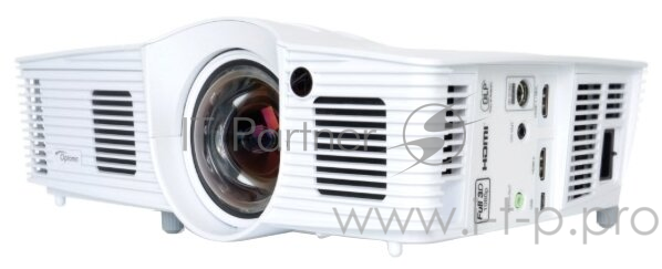 Проектор Optoma EH200ST Full 3D DLP, Full HD (1920x1080), FULL 3D, 3000 ANSI Lm, 20000:116:9 (0.49:1 - фикс.) HDMI v1.4 x2+MHL v1.2 Audio Out 3.5mm12V Trigger3D-Sync USB Service10W. 26 dB 2.65 kg, белый (95.8ZF01GC0E.LR)