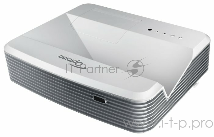 Проектор Optoma EH320UST Full 3D DLP,1080p(1920*1080),4000 ANSI Lm, 20000:1,TR 0,25:1Ультракороткофокусный,HD x2,15-pin D-sub x2,композит, Audio IN x2,USB (B)VGA OUT, AudioOUTTrigger +12V3D Sync,RS232,RJ4516W28/32dB4.78k