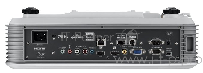 Проектор Optoma EH320UST Full 3D DLP,1080p(1920*1080),4000 ANSI Lm, 20000:1,TR 0,25:1Ультракороткофокусный,HD x2,15-pin D-sub x2,композит, Audio IN x2,USB (B)VGA OUT, AudioOUTTrigger +12V3D Sync,RS232,RJ4516W28/32dB4.78k