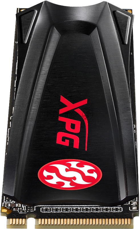 Накопитель SSD M.2 ADATA 512Gb XPG S5 <AGAMMIXS5-512GT-C> (PCI-E 3.0 x4, up to 2100/1400Mbs, 250000 IOPs, 3D TLC, NVMe 1.3, 22x80mm, радиатор)