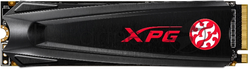 Накопитель SSD M.2 ADATA 512Gb XPG S5 <AGAMMIXS5-512GT-C> (PCI-E 3.0 x4, up to 2100/1400Mbs, 250000 IOPs, 3D TLC, NVMe 1.3, 22x80mm, радиатор)